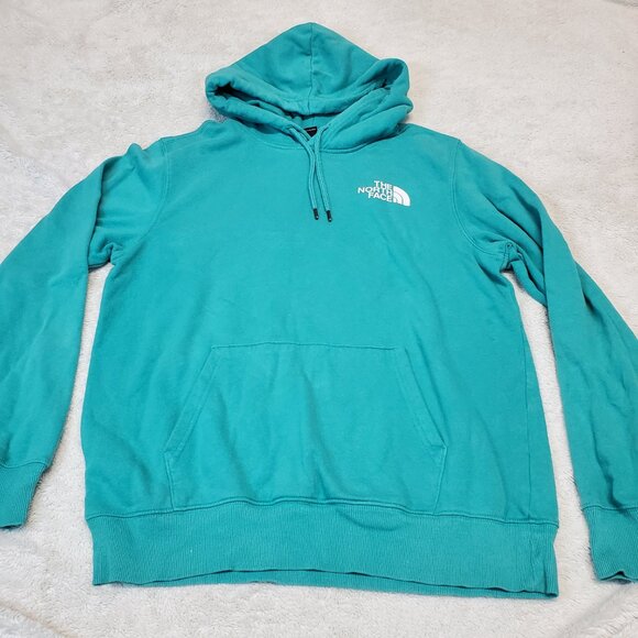 The North Face Teal Never Stop Exploring Casual Hoodie Pullover Sweatshirt Men M - Picture 2 of 5